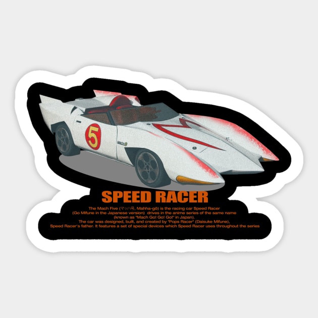 Speed Racer Mach Five Sticker by jangkarkita